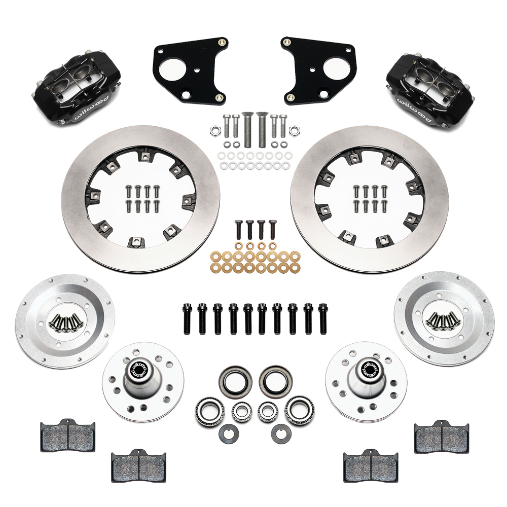 Wilwood Forged Dynalite Big Brake 4 Piston Front Brake Kit - Black - GM B-Body 1965-68 main image 0